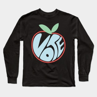 Georgia Votes, Vote Blue Georgia Peach Long Sleeve T-Shirt